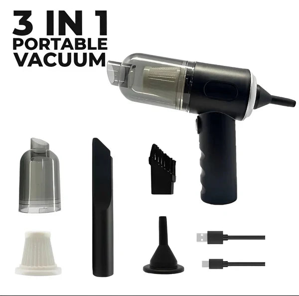 Mini Portable 3 In 1 Powerful Cordless Vacuum Cleaner Duster Blower Air Pump