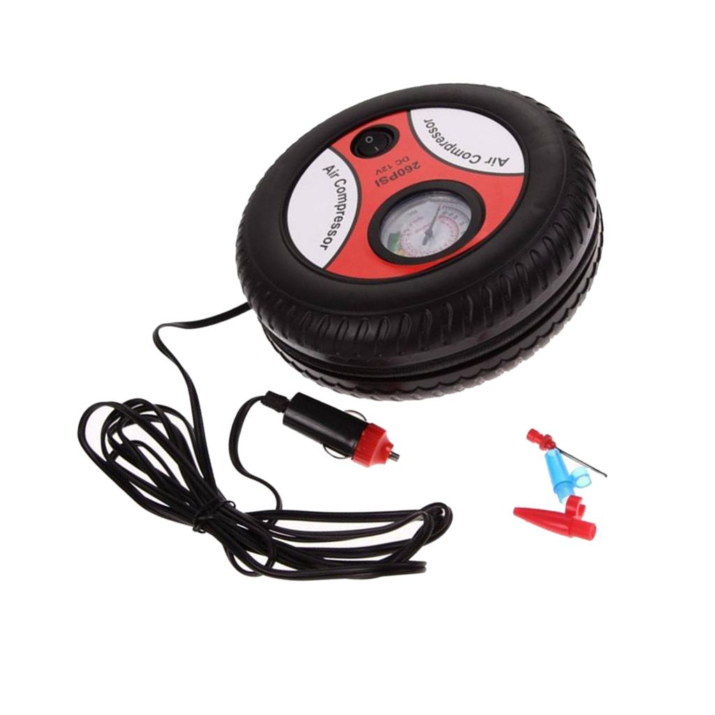 Portable electric air compressor pump for car tires with digital display and rechargeable battery