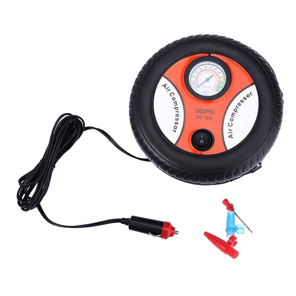 Portable electric air compressor pump for car tires with digital display and rechargeable battery